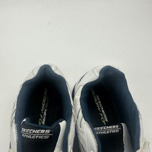 Mens Size 12 Skechers Athletics Sneakers Adjustable After Burn Memory Fit White - Picture 8 of 8